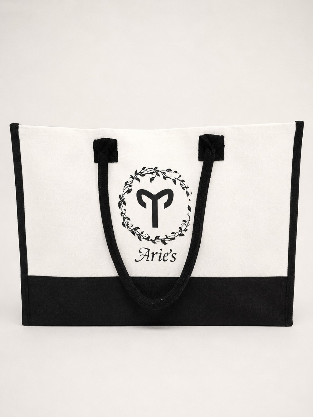 Black & White Canvas Tote Bag